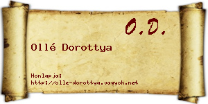 Ollé Dorottya névjegykártya